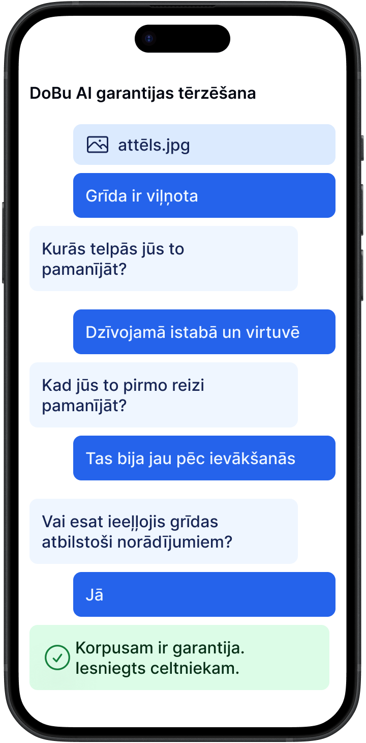 DoBu garantija Tālrunis